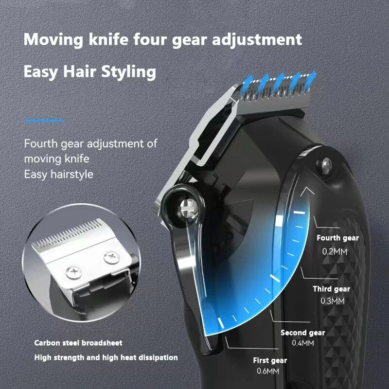 Kemei KM-1071 전기 이발기 UBS 충전식 무선 수염 트리머 남성용 강력한 전기 이발기 트리밍 도구