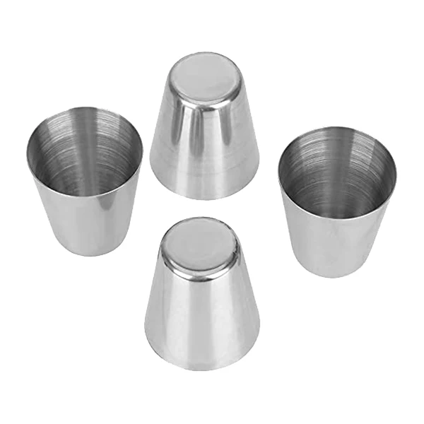 15 Stück Edelstahl Schnaps gläser Trinkgefäß 30ml (1 Unze) Camping Reise Kaffee Tee tasse für Whisky Tequila Schnaps