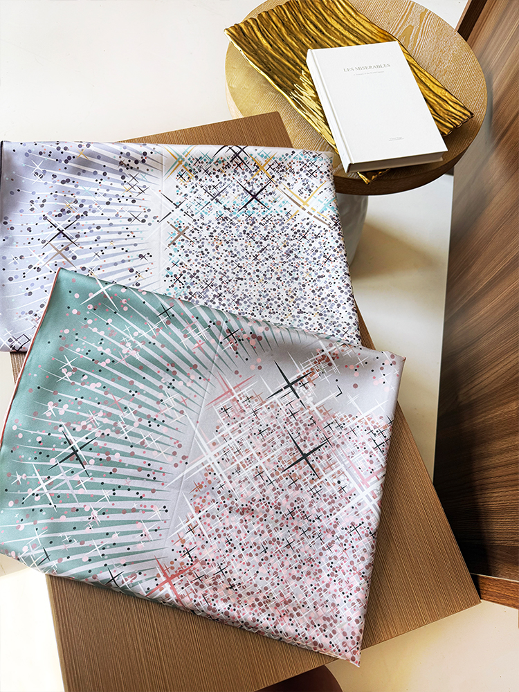 Lenço de seda dupla face 90cm sarja de seda versátil lenço quadrado de seda verdadeira para todas as estações inverno verão S...