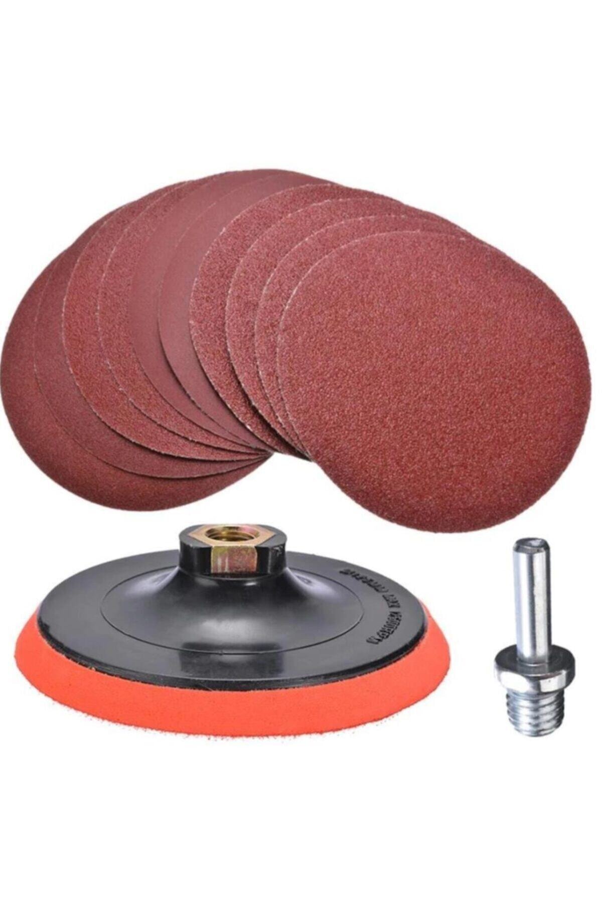 Set Amplas + Braket Bor 115 Mm (20 Piece) Set Grit Pengamplasan Disc dengan Shank untuk Alat Pembersih Pemoles