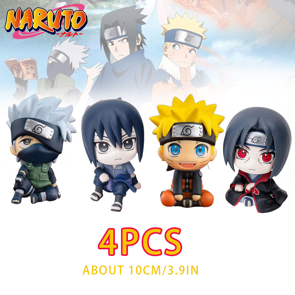10cm Naruto Anime Figur Uzumaki Naruto Kakashi Uchiha Sasuke Itachi niedlichen Spielzeug q Figuren Action figur Modell
