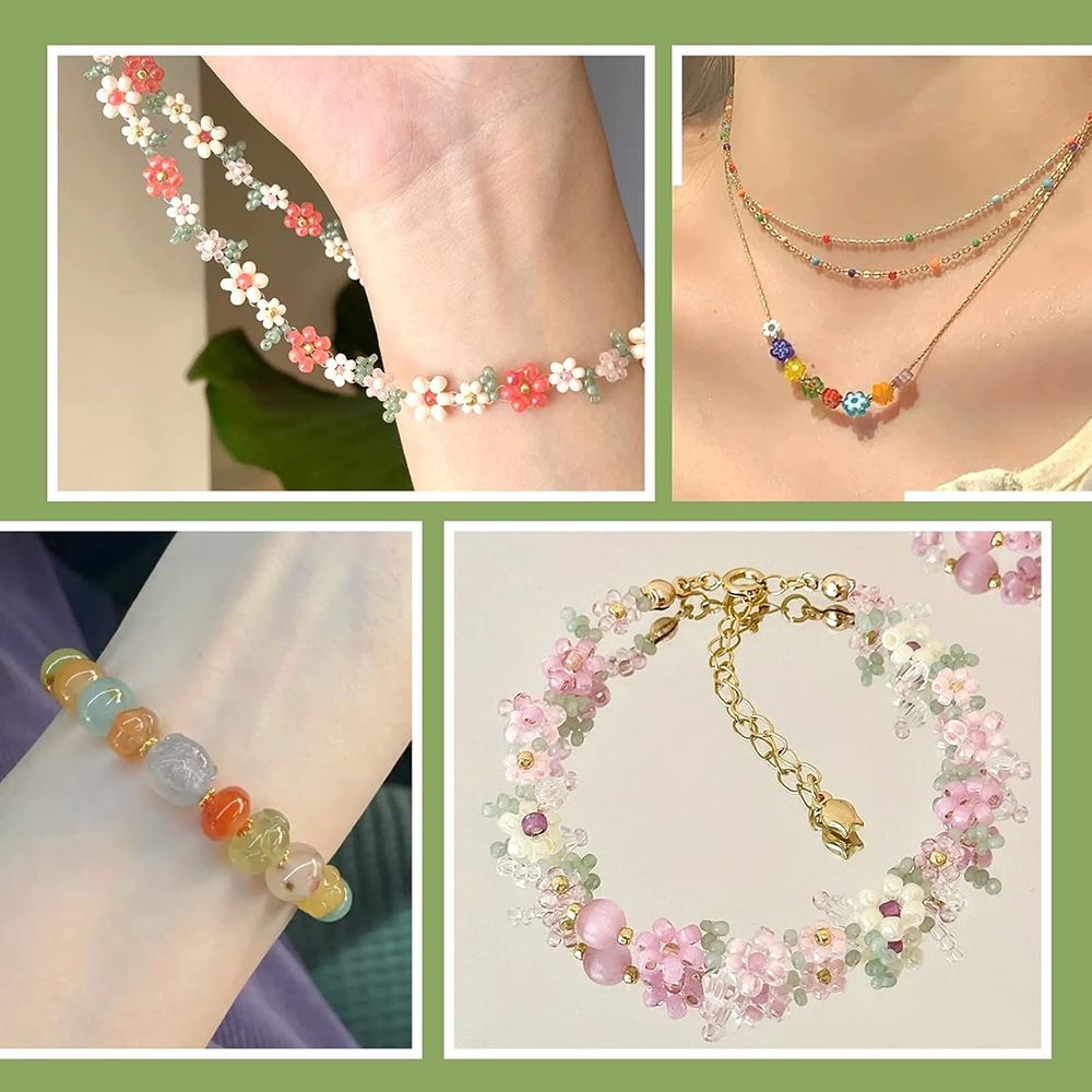 6PCS Beading เข็มยาวตรงประดับด้วยลูกปัดเย็บปักถักร้อยเข็มเข็มและ 3Pcs ลูกปัดเข็มสําหรับเครื่องประดับทํา