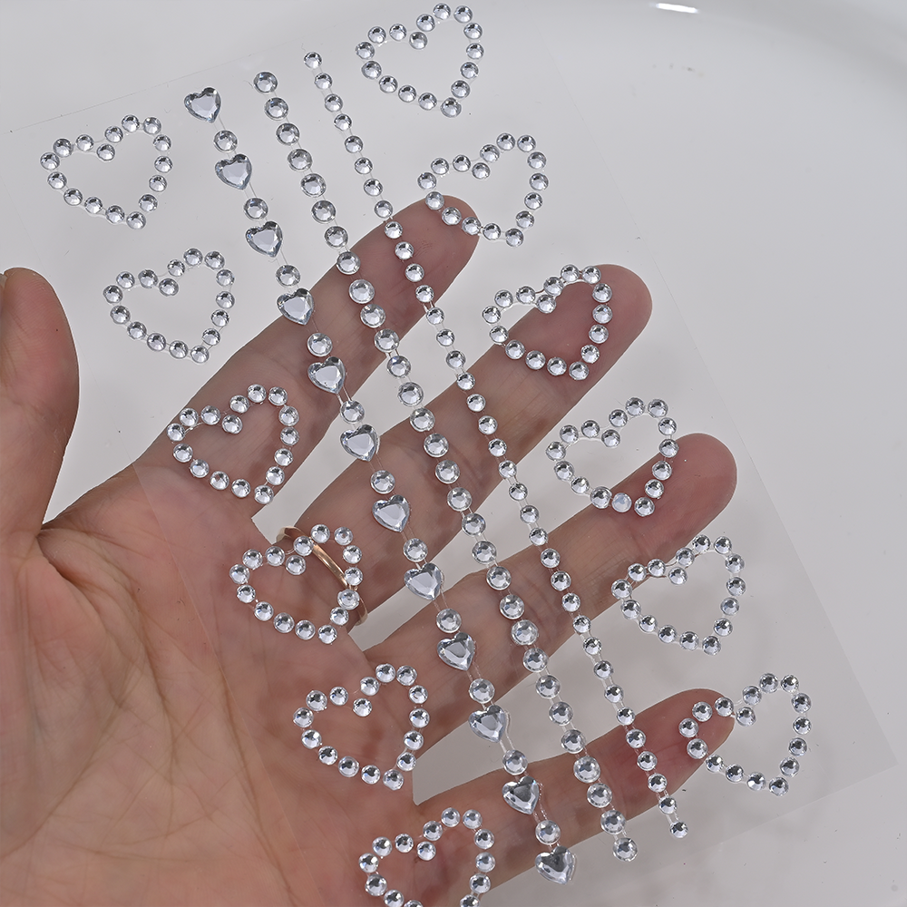 1 Stücke 3D Hohl Stern/Herz Gesicht Edelstein Tattoos Aufkleber Selbstklebende Kristall Schmuck Tattoo DIY Auge/körper Make-Up Dekor Strass *