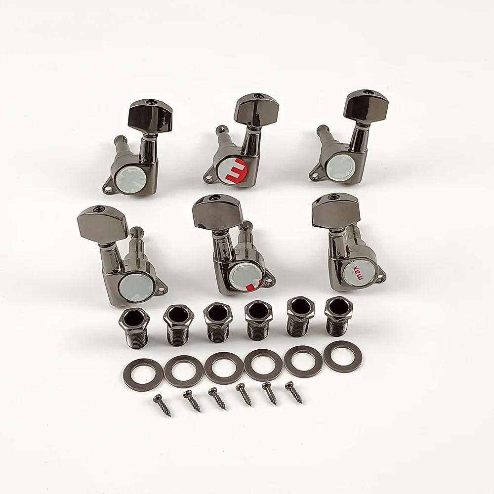 6 Stuks Verzegelde Gitaar String Pegs Vergrendelen Tuners 3l3r Tuning Pinnen String Tuner Akoestische Gitaar Tuner Machine Kop Knop 3 Links 3 Rechts