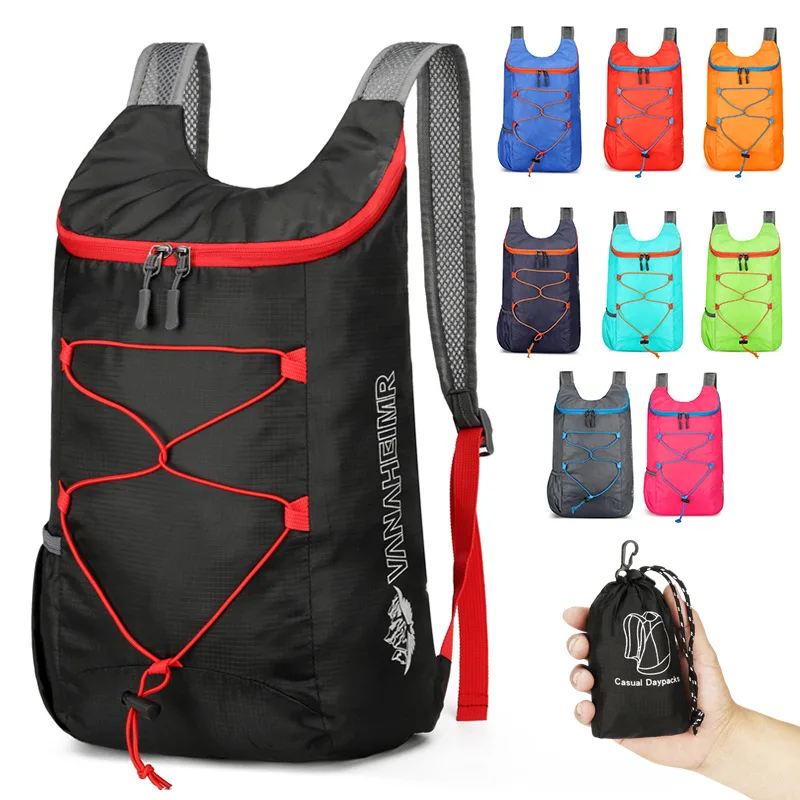 10L Foldable Portable Backpack Splashproof Folding Mountaineering Bag Ultralight Travel Daypack Bag Sports Daypack for Men Women