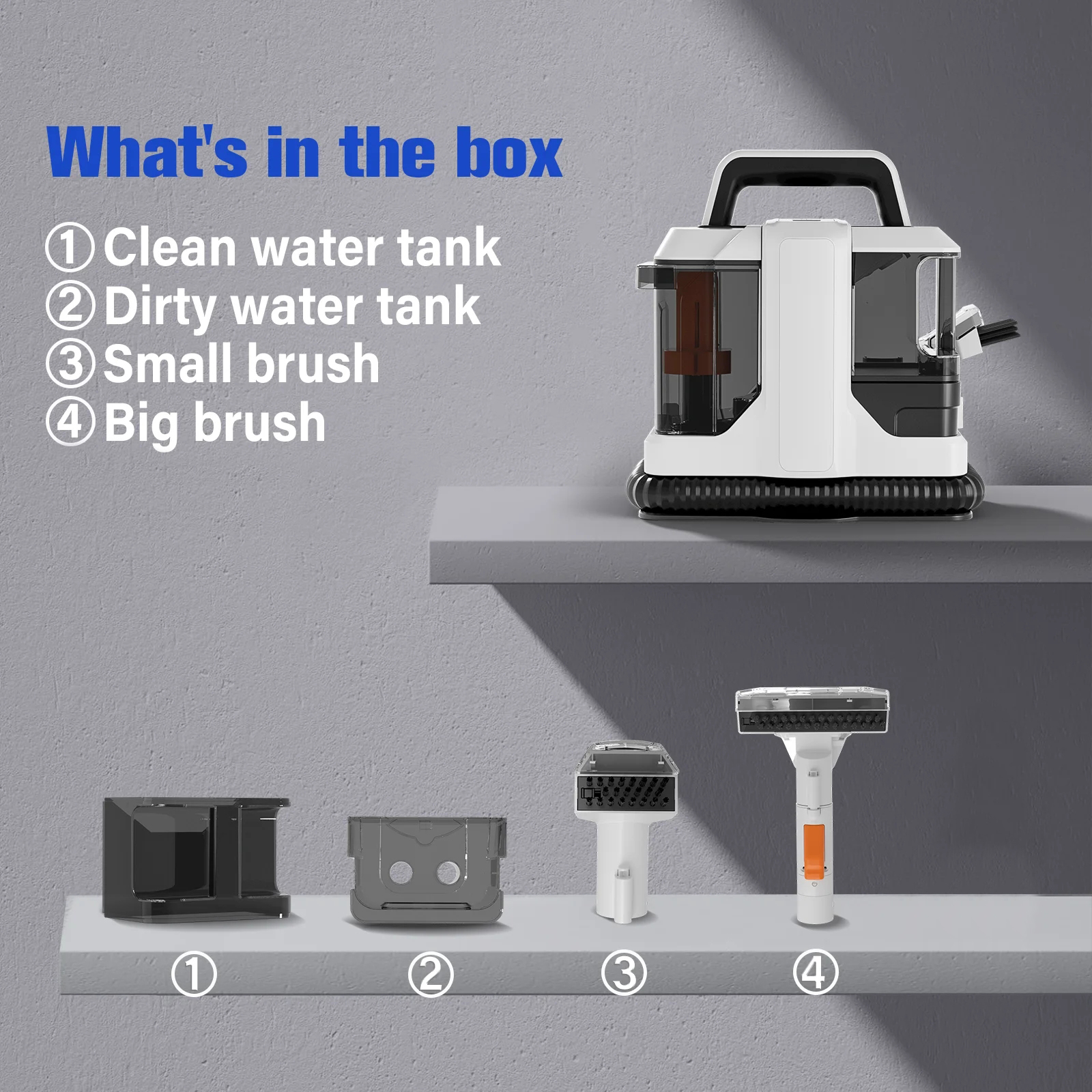 OMESER Handheld Carpet Cleaner 15Kpa 450W/750W Spot Cleaner Vacuum Cleaner Spray Suction Integrated Machine Clean Machine