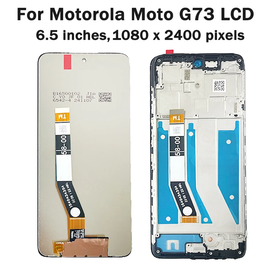 AAA Quality For Motorola Moto G13 G23 G53 G73 LCD XT2335-2 Display Touch Screen Digitizer withFrame,For Moto E13 LCD Replacement