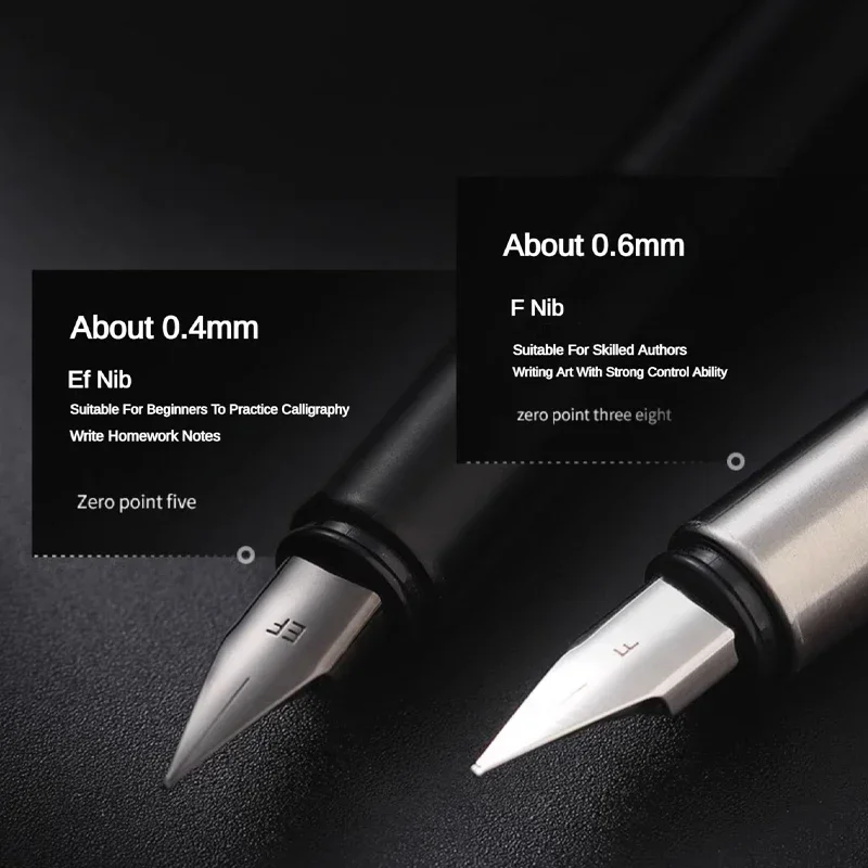 Jinhao 35, Füllfederhalter, komplett aus Stahl, luxuriöse Qualität, EF/F-Feder, Kalligraphie-Schreibstift, Schreibwaren, Business, Büro, Schulbedarf
