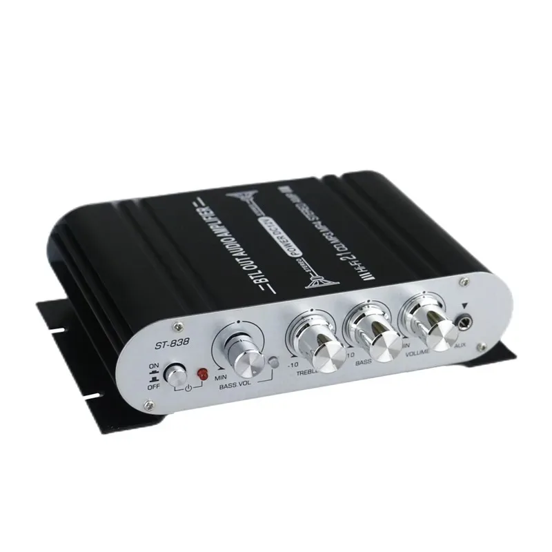 Wzmacniacz kanałowy ST-838 2.0 z subwooferem 2.1, mocnym basem i wysokiej jakości systemem dźwiękowym do domowego systemu audio