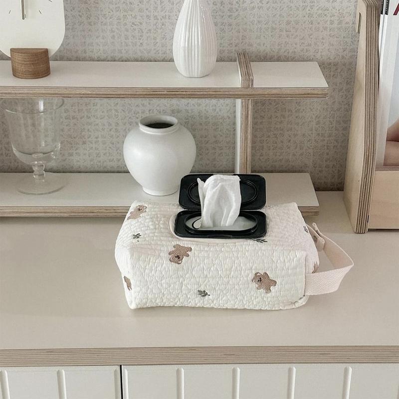 Lenços umedecidos para bebês, estojo portátil para viagem, recipiente de lenços umedecidos, bolsa de armazenamento fofa, leve, reutilizável, organizador para carrinho de compras