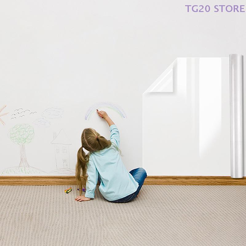 Removable Reusable Electrostatic Whiteboard Sticker Household PP Erasable Graffiti Drawing Board For Teaching And Learning