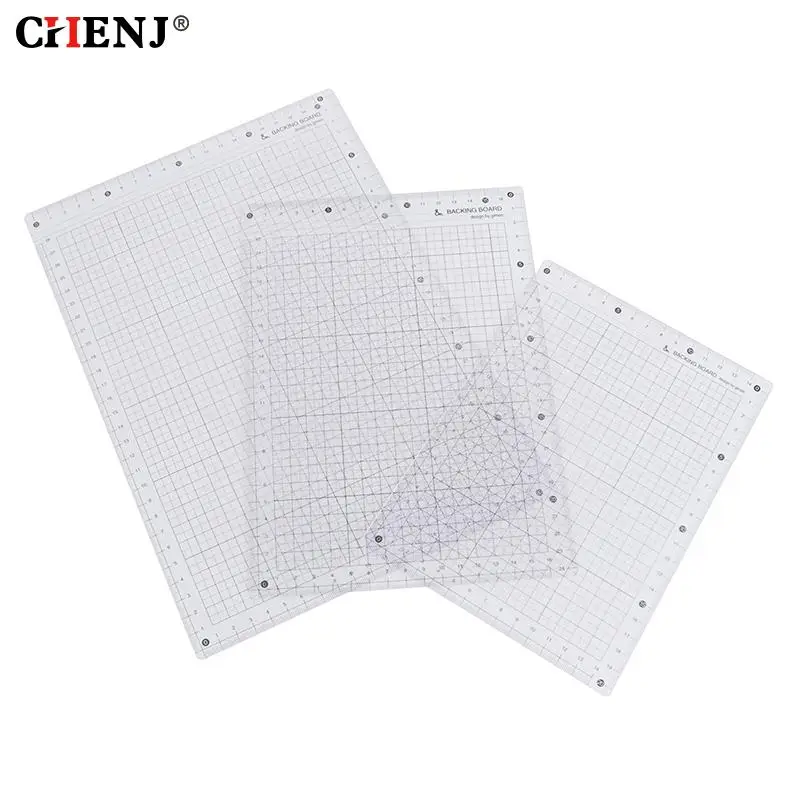 Placa de Régua Transparente para Estudantes, Escrita Desk Pad, PVC Grade De Costura, Tapetes De Corte, Desenho Prancheta, Suprimentos De Medição, A4, A5