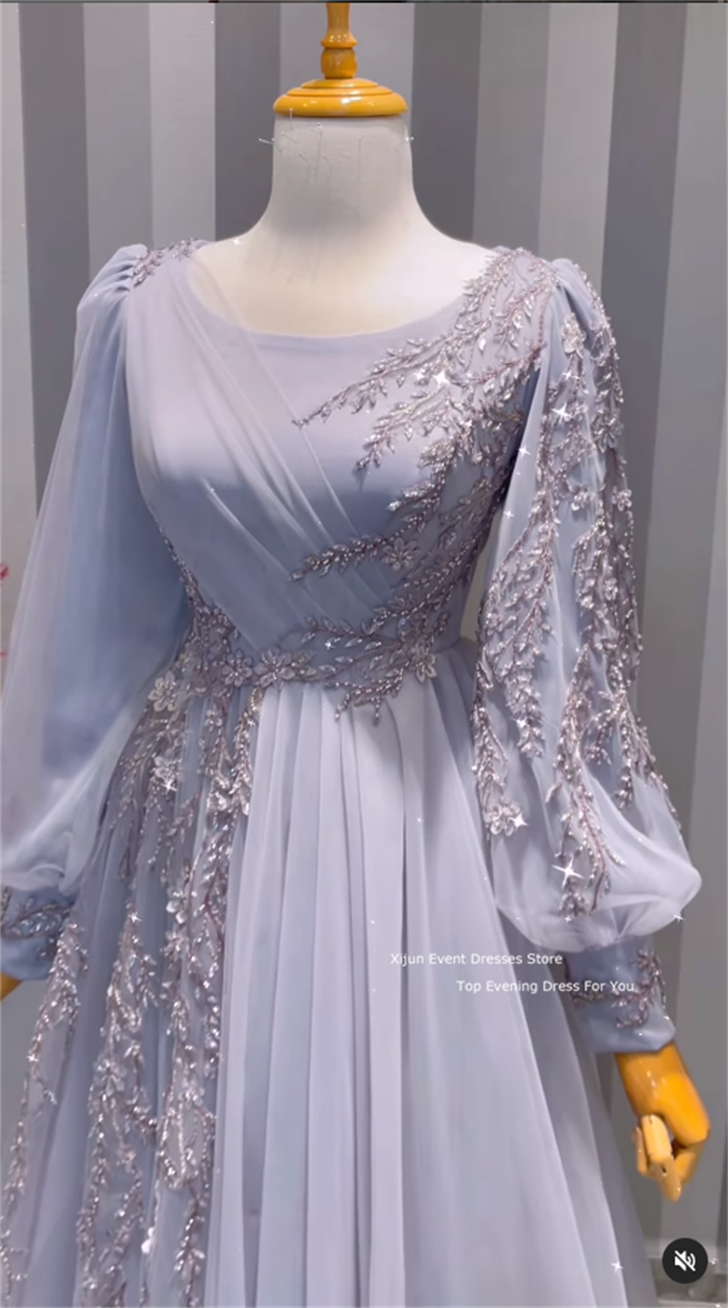 Xijun-Robe de Bal Modeste Personnalisée pour Femme, Caftan Marocain, Longue, Dubaï, Arabie Saoudite