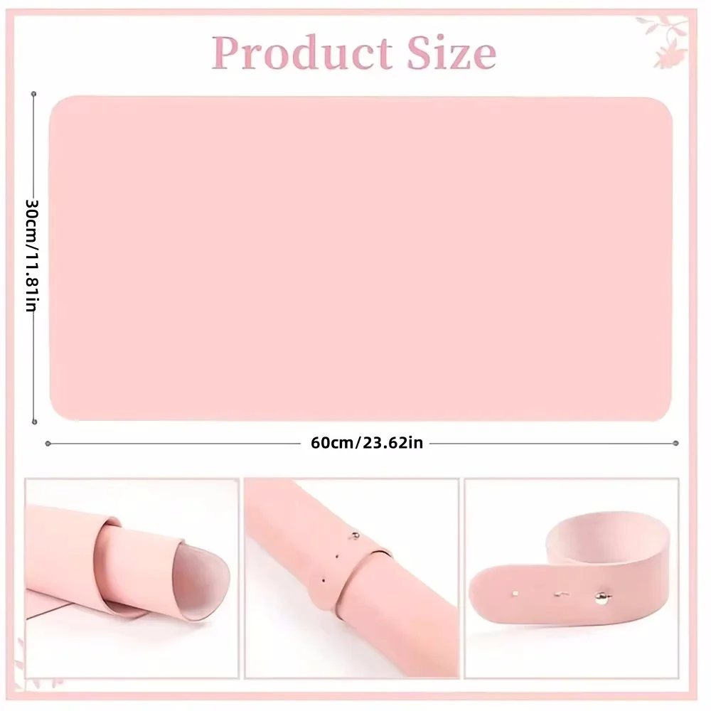 Tapete de mesa para decoración de uñas, almohadilla plegable para reposamanos, cojín para reposabrazos de uñas, impermeable, resistente a los arañazos, resistente a la suciedad, tapete de escritorio de estudio de cuero