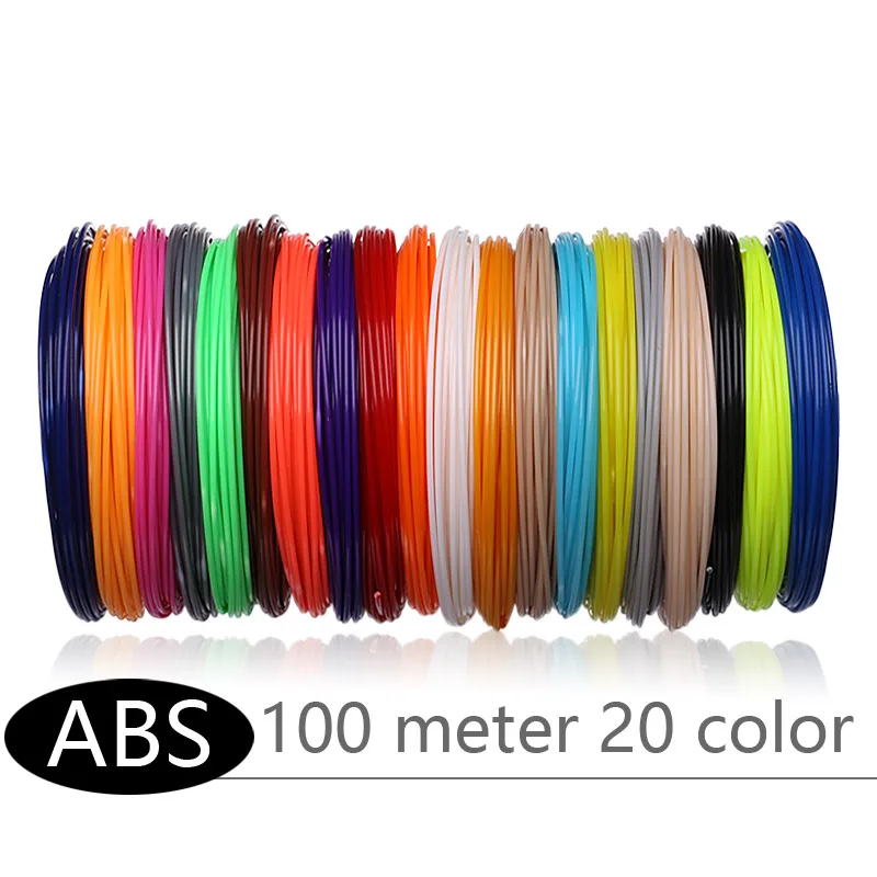 ABS PLA プラスフィラメント 100/50 メートルプラスチック 3 d プリンタペンリフィル子供の誕生日プレゼント 3d ペン無公害材料