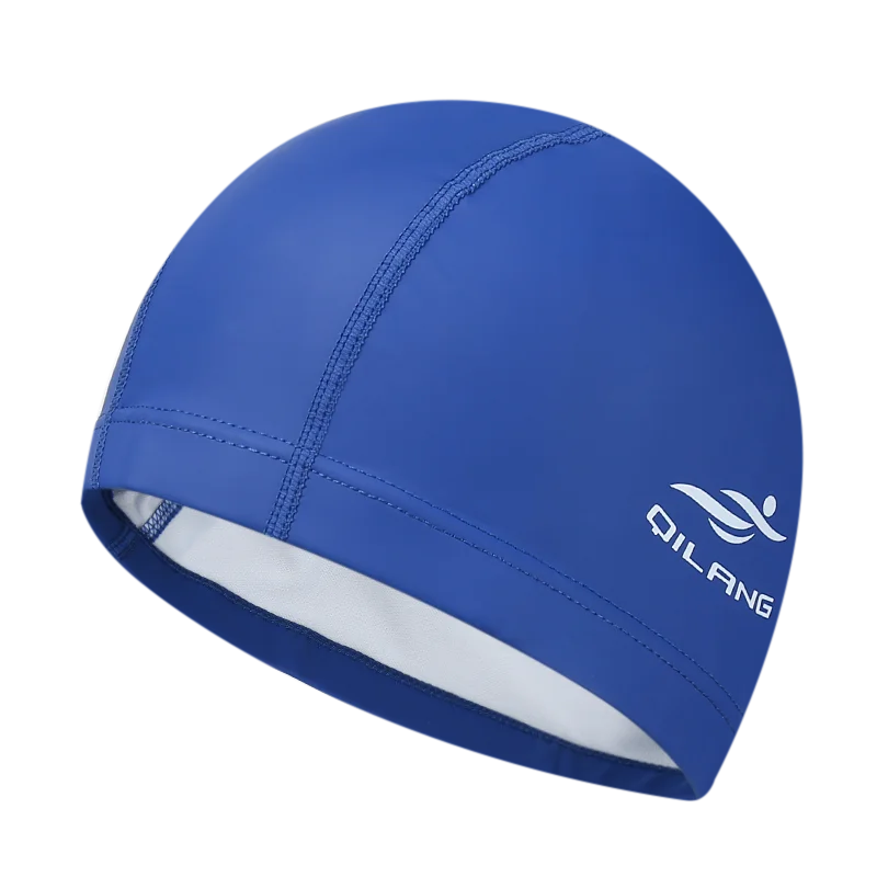 シリコーン水泳キャップ水泳キャップ大人のシリコーン防水 PU ユニセックスソリッドカラープールダイビングキャップロングヘア