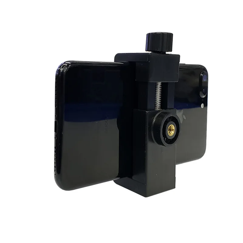 Clip Universal para teléfono móvil de 360 grados, Compatible con soporte para trípode iphone con tornillo de 1/4, adaptador para trípode de escritorio