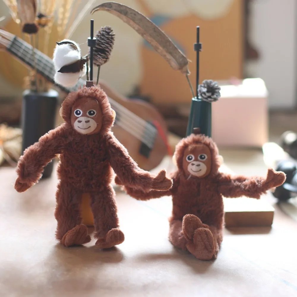 น่ารักกอริลลา Orangutans ลิงสัตว์น่ารักจี้แหวนตุ๊กตายัดไส้ตุ๊กตา Plush ของเล่นเด็กวันเกิดคริสต์มาสของขวัญ