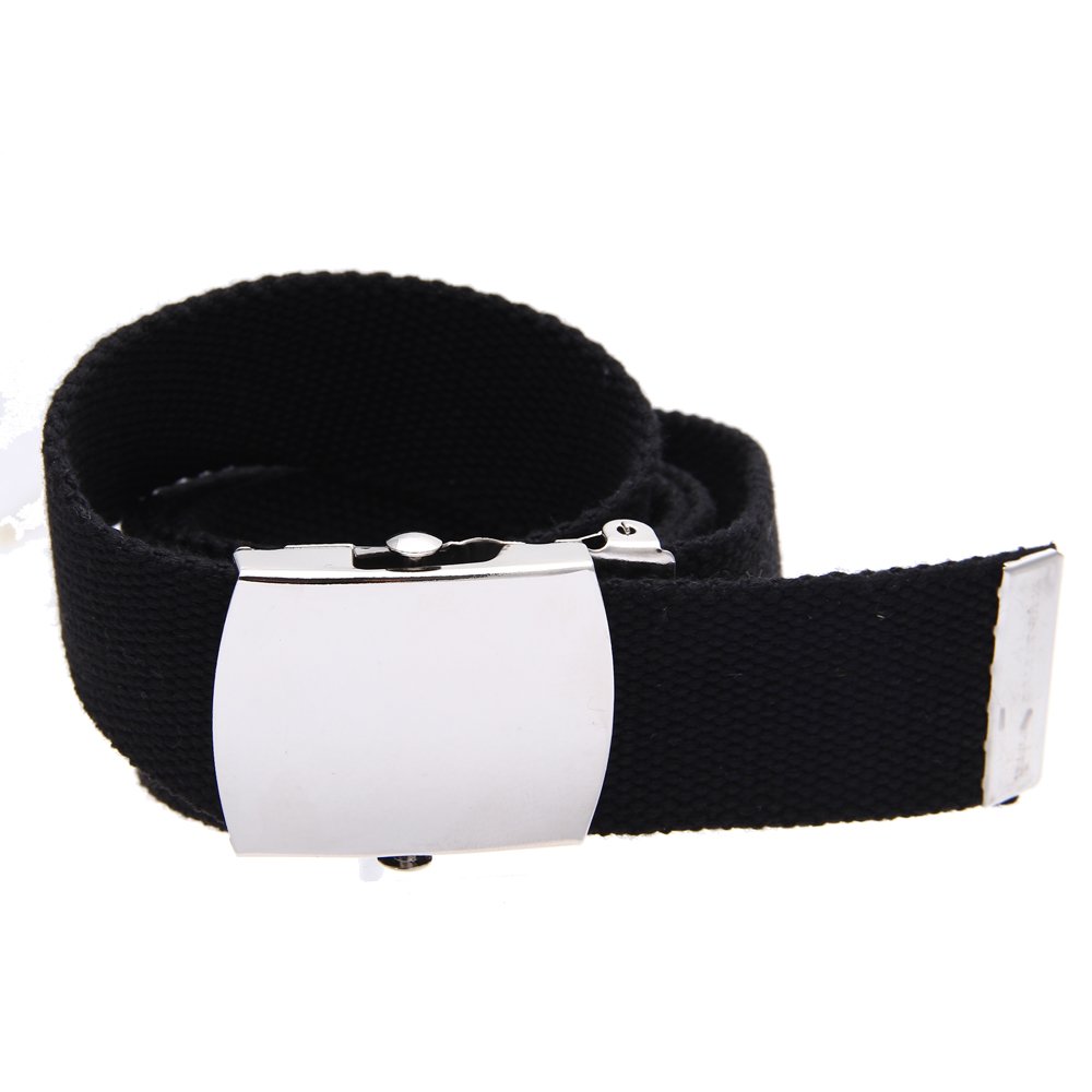 Cinturón de tela negro para hombre, banda de cintura, 38mm