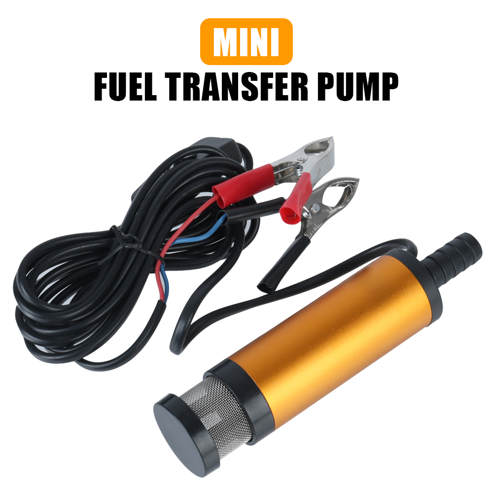 12V Elektrische Overdrachtpomp 12L Min Diesel Olie Waterpomp met Batterij Clips voor Vrachtwagen Marine Auto Brandstof verandering Utility