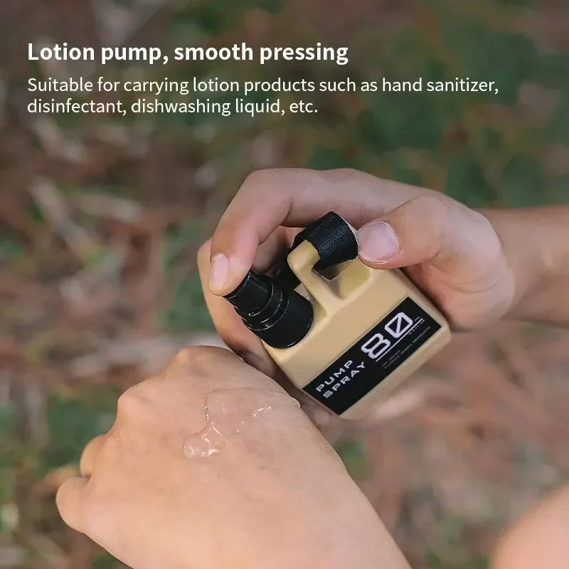 Spray Bottle Pump with Buckle, Portable, Outdoor Camping Travel Spray Bottle, Cosmetic Container, Alcohol, Perfume, Refillable