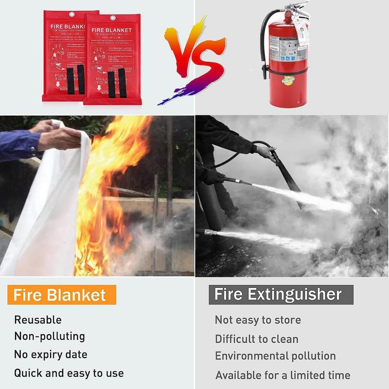 Fire Blanket Fire Blankets To Smother A Kitchen Fire 1x1m Fire Retardant Blanket Fire Suppression Blanket For Camping Grill Car