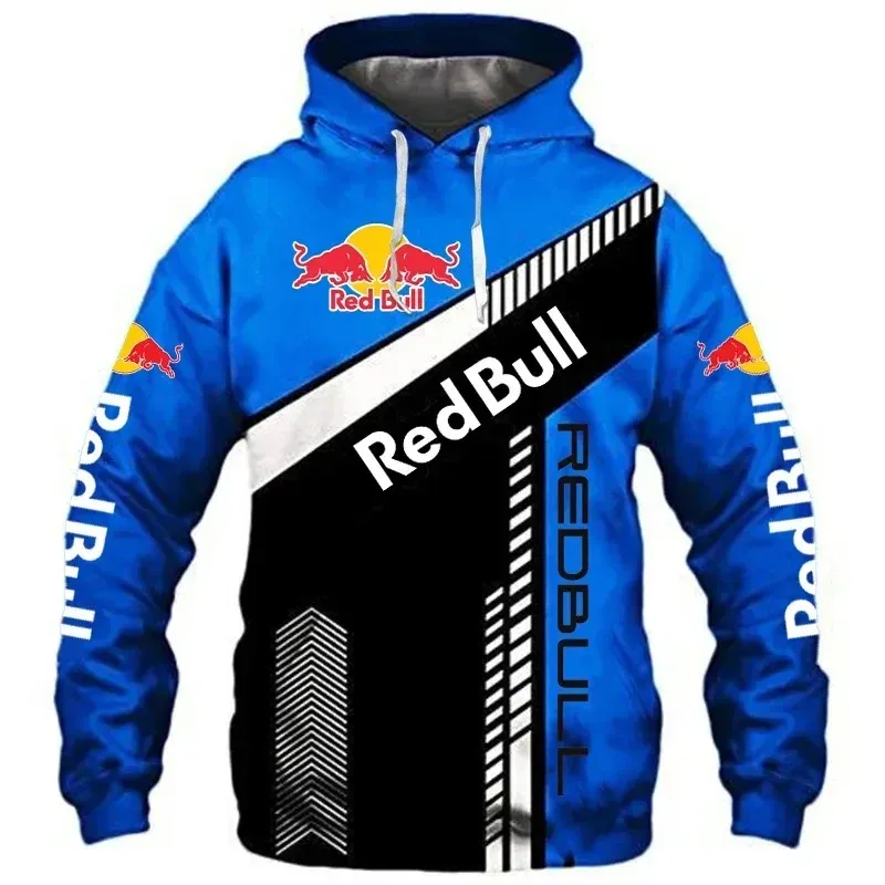 2025 nueva primavera y otoño Sudadera con capucha Red Bull moda urbana jersey con estampado 3D para hombres ropa deportiva al aire libre ropa de carreras