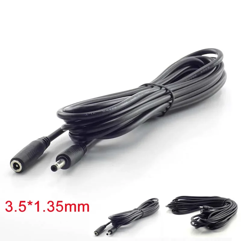 Năm 1/1.5/3/5 Đồng Hồ Nam Nữ DC Cáp Nối Dài 5V 2A Dây Nguồn Adapter 3.5Mm X 1.35mm Dành Cho Camera Quan Sát Camera An Ninh