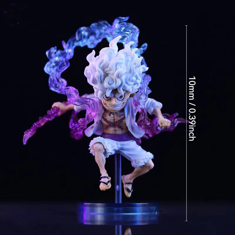 Bandai 10cm Mini One Piece Luffy Action ตุ๊กตา Sun พระเจ้า Nika อะนิเมะ PVC Collection เครื่องประดับ