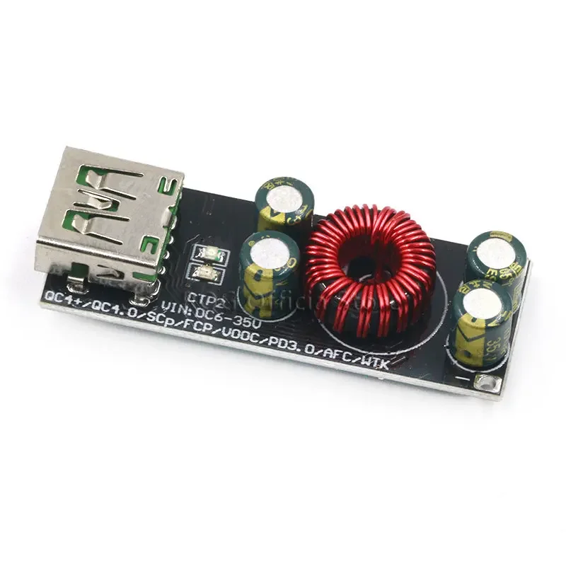 QC4.0 QC3.0 USB Loại C Điện Thoại Di Động Adapter Sạc Nhanh 6 -35V Bước DC Tăng Cường Module dành Cho Huawei SCP/FCP Apple PD Qualcomm