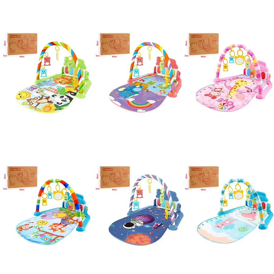 Tapete de jogo de atividades para bebês, tapete de escalada, brinquedos educativos infantis, presentes para bebês, brinquedos calmantes, teclado de piano, suporte de música