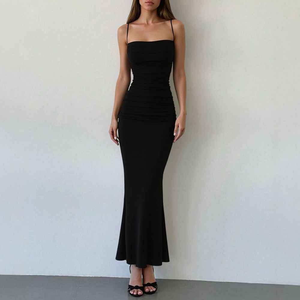 Mia Muse Abiti da festa da donna Maxi cinturino per spaghetti Elegante da sera sottile per invitati a un matrimonio Abiti da latte estivi multicolori
