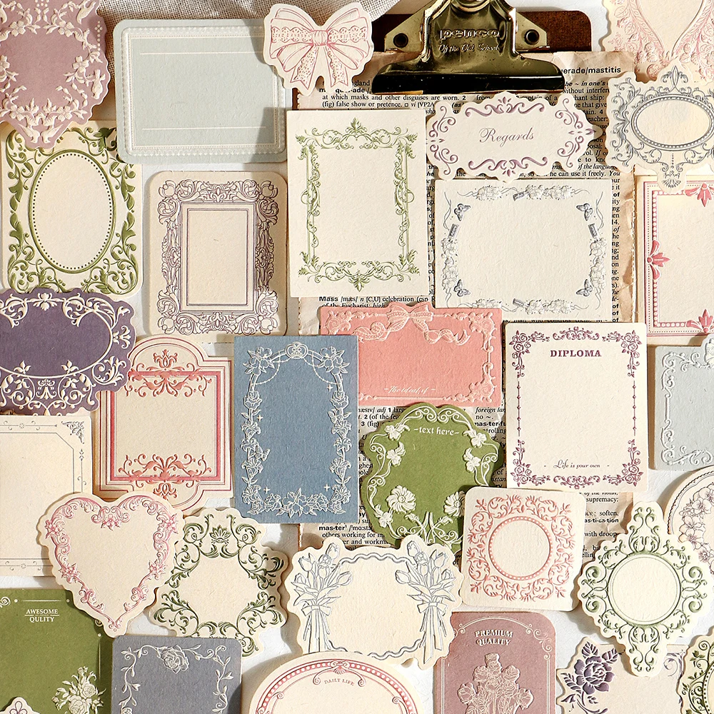 Yoofun 30 Uds. Bloc de notas Vintage, papel DIY, álbum de recortes, arte, Collage, diario basura, Material, papel, notas de mensajes Retro
