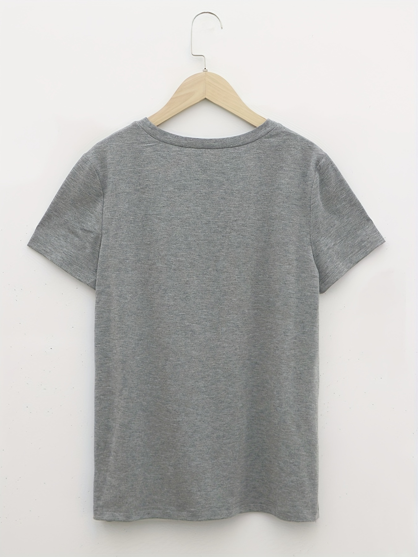 タンポポプリント クルーネック Tシャツ カジュアル半袖トップス 春夏用 婦人服