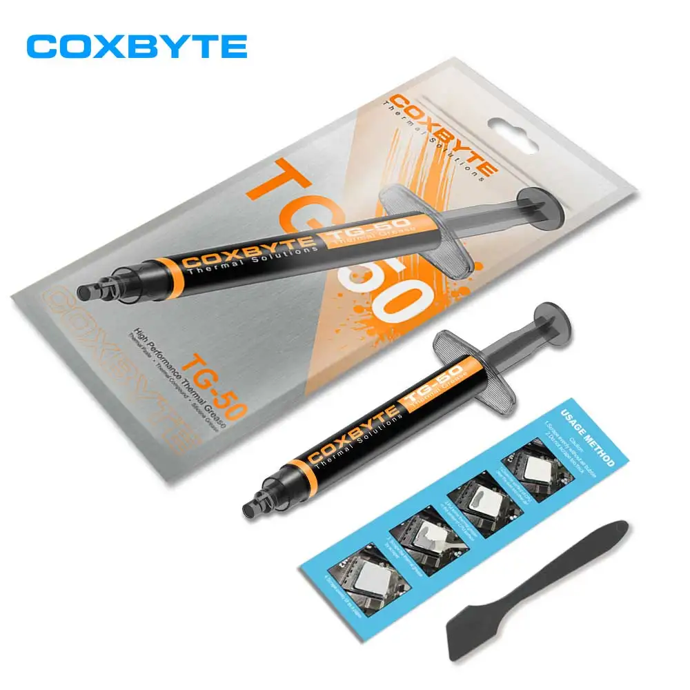 Coxbyte pasta térmica 18.2w/mk para cpu cooler amd processador intel ventilador de refrigeração do computador vga gpu composto dissipador de calor gesso