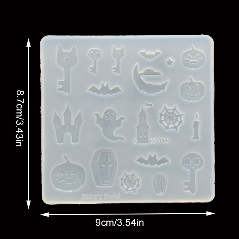DIY serie de Halloween ataúd en forma de silicona Molde de resina Epoxy herramientas de joyería accesorios de joyería relleno de resina