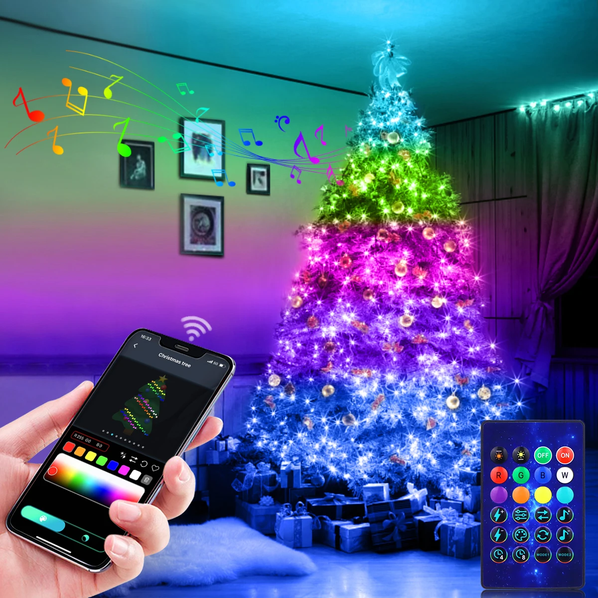 LED Lichterkette Traum Farbe USB LED String Licht Schlafzimmer Party Hochzeit Weihnachtsbaum Dekoration Outdoor Garten Lichter Girlande