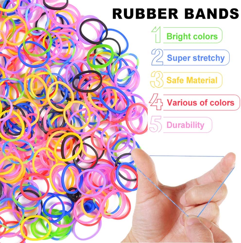 600 stks + Loom Rubberen Band Refill Kit in 31 Kleuren Armband Maken Kit voor Kinderen Weven DIY Crafting Gift met Loom Bands Speelgoed