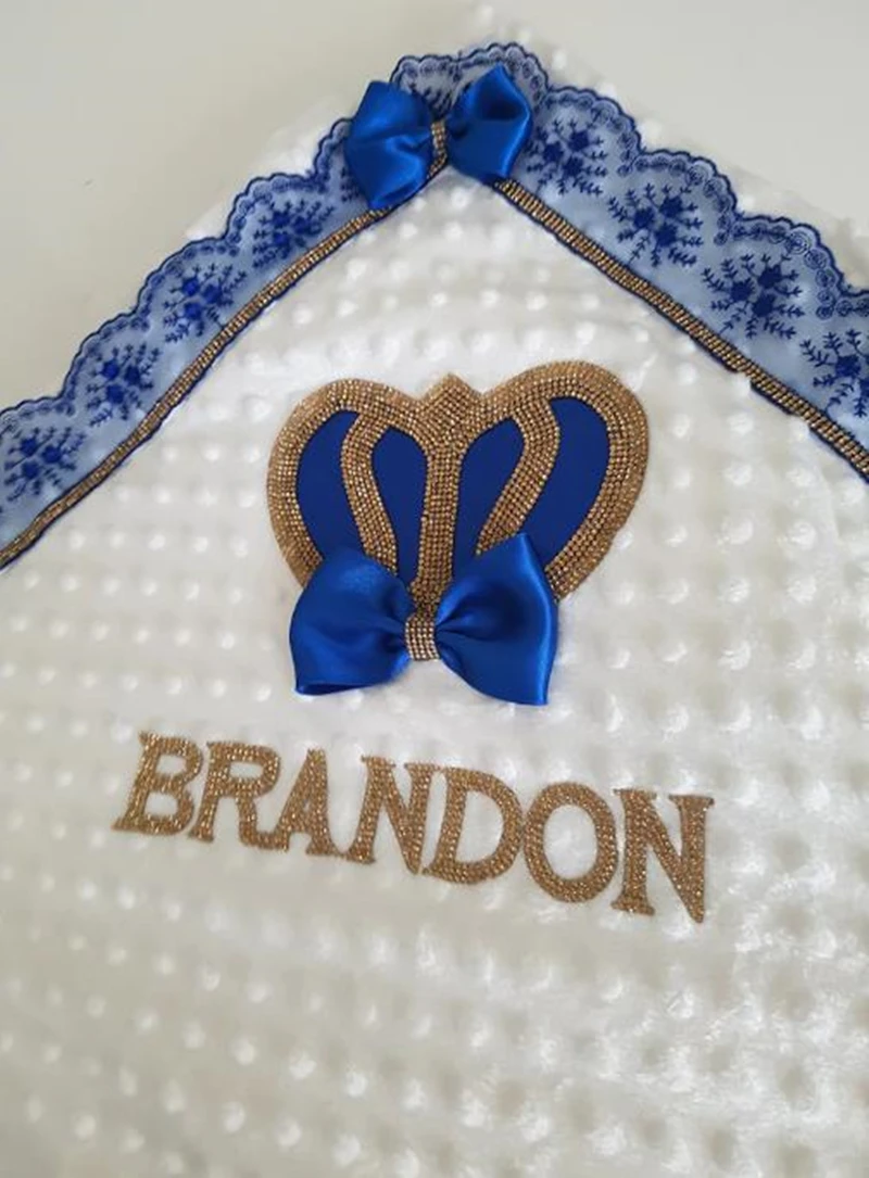 Conjunto de roupas para bebês recém-nascidos com link personalizado, roupas infantis, cobertor de recepção de algodão real