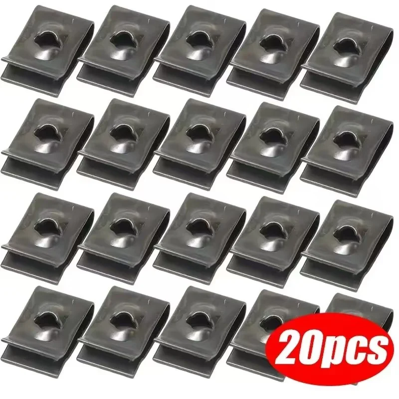 50/20/10Pcs รถรถจักรยานยนต์สกู๊ตเตอร์ Moped โลหะ Retainer U-Type คลิป ArmyGreen Self-Tapping กันชน Fastener Anti-Rust คลิป