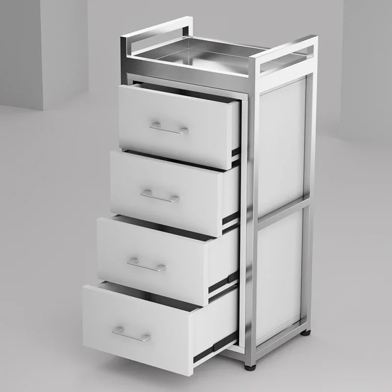 Carrello di supporto per manicure Mobili per salone Carrello per uso domestico professionale Servire alimenti Rulli per parrucchiere Vassoio di bellezza mobile con rotolamento