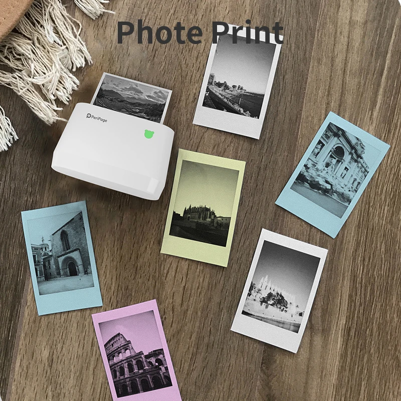 PeriPage 56x30 77x30mm Thermal Paper Label Paper Sticker for Thermal Pocket Mini Wireless Printer A9 Translucent Color Paper