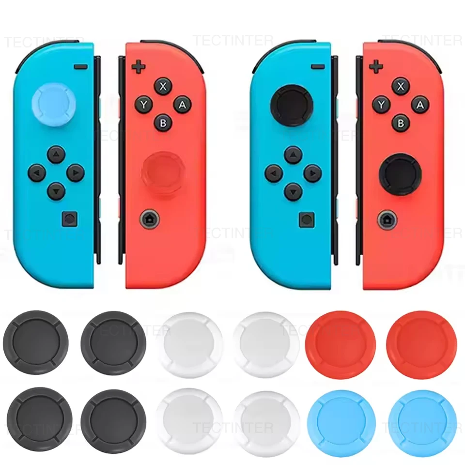 Tapas de repuesto de agarre de pulgar analógico 3D para Nintendo Switch/OLED/Lite Joy-Con controlador Joystick cubierta botón para accesorios NS