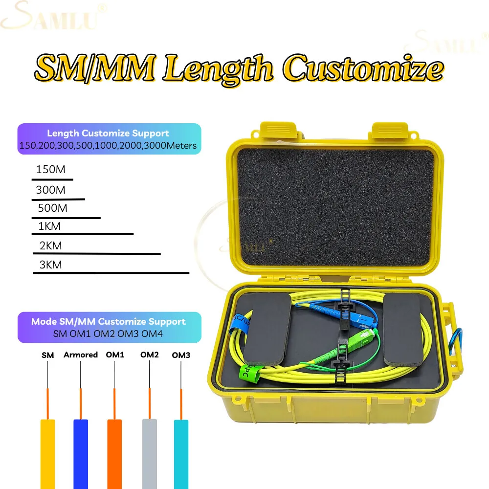 1000M SC LC APC UPC OTDR เปิดตัวสายไฟเบอร์โหมด OTDR ทดสอบสายไฟ 1km OTDR Dead Zone Eliminator เส้นใยแหวน