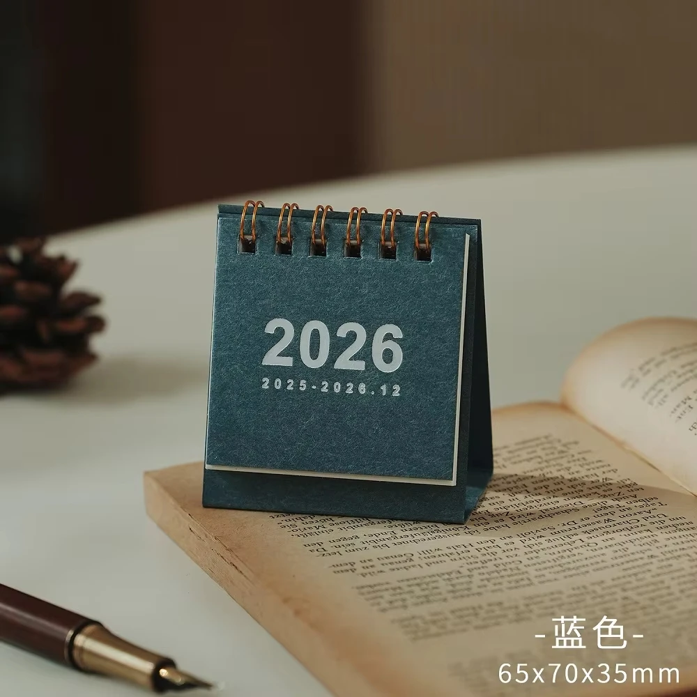 2026 Mini Eenvoudige Kalender Kleine Bureaukalender Creatieve Spoelkalender Planner Desktop Decoratie Kantoorbenodigdheden