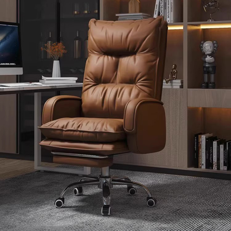 Cadeiras de escritório ajustáveis móveis Cadeira ajustável de couro executivo, Mobiliário de escritório