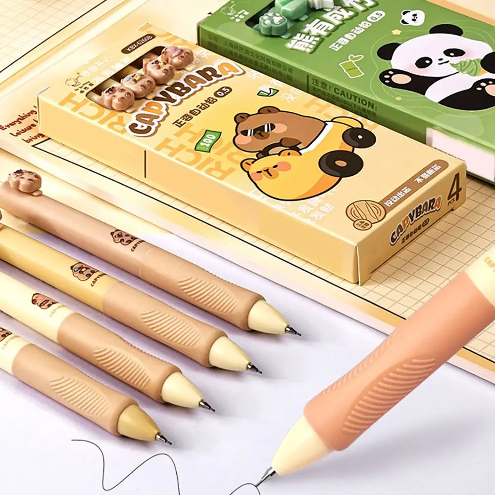 0.5MM Mechanical Pencil Soft Grip Capybara Propelling Pencil Sketch Comics Design Drawing Writing Tool Sketch Pencil Students
