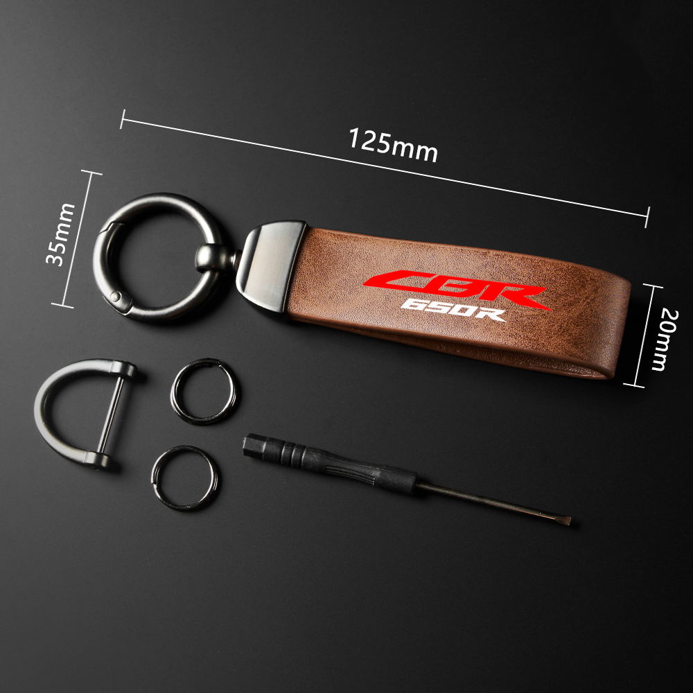 Chaveiro de couro de alta qualidade para motocicleta, chaveiro para honda cbr650r cb650r cb650f, acessórios