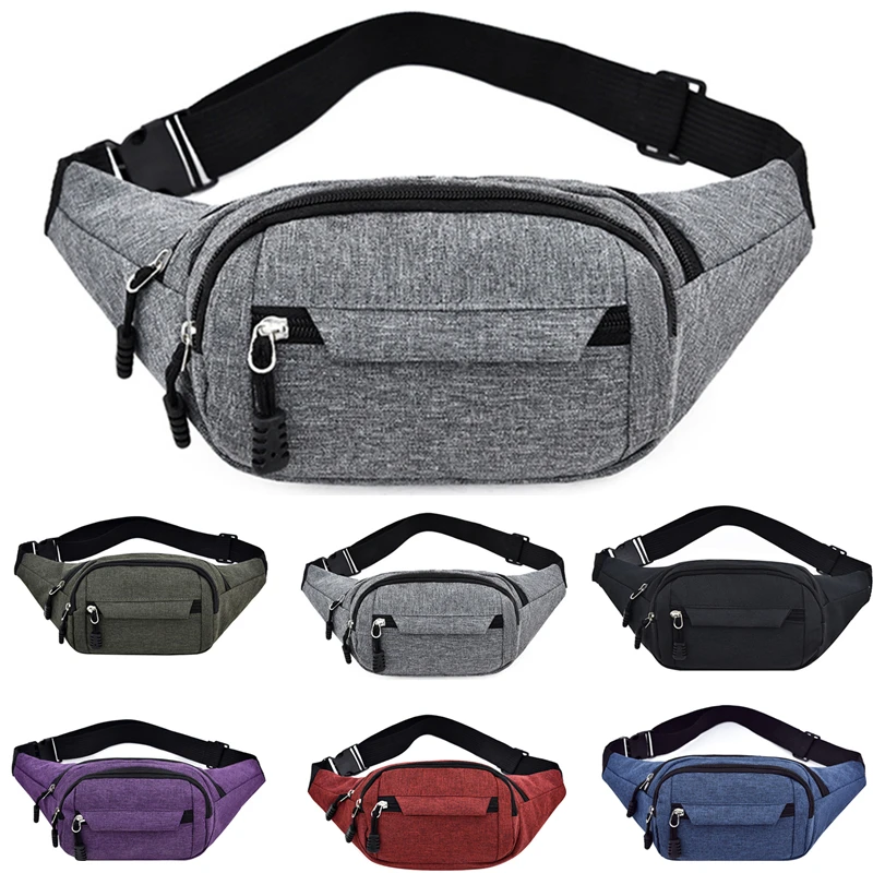 Unissex cintura fanny saco dos homens pacote de mama à prova dwaterproof água saco de esportes ao ar livre bolsa de lona saco de cintura fanny bolsa crossbody saco de banana