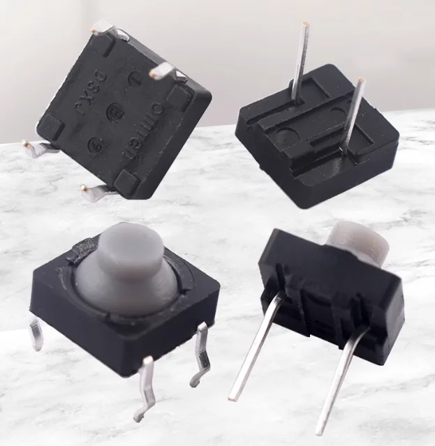 シリカゲル静かなタッチスイッチ、2フィートの導電性シリコンボタン、8x8x5ピン5h、8x8x5mm、8x8x5mm、10個